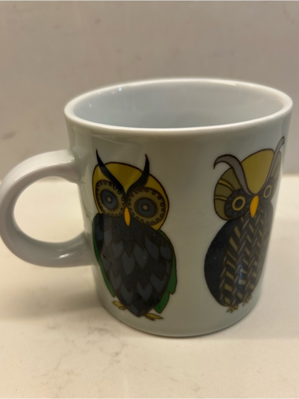 Owl Ceramic Mug - Graphic Design from - Danica Studios. Image all around mug. - Picture 2 of 10